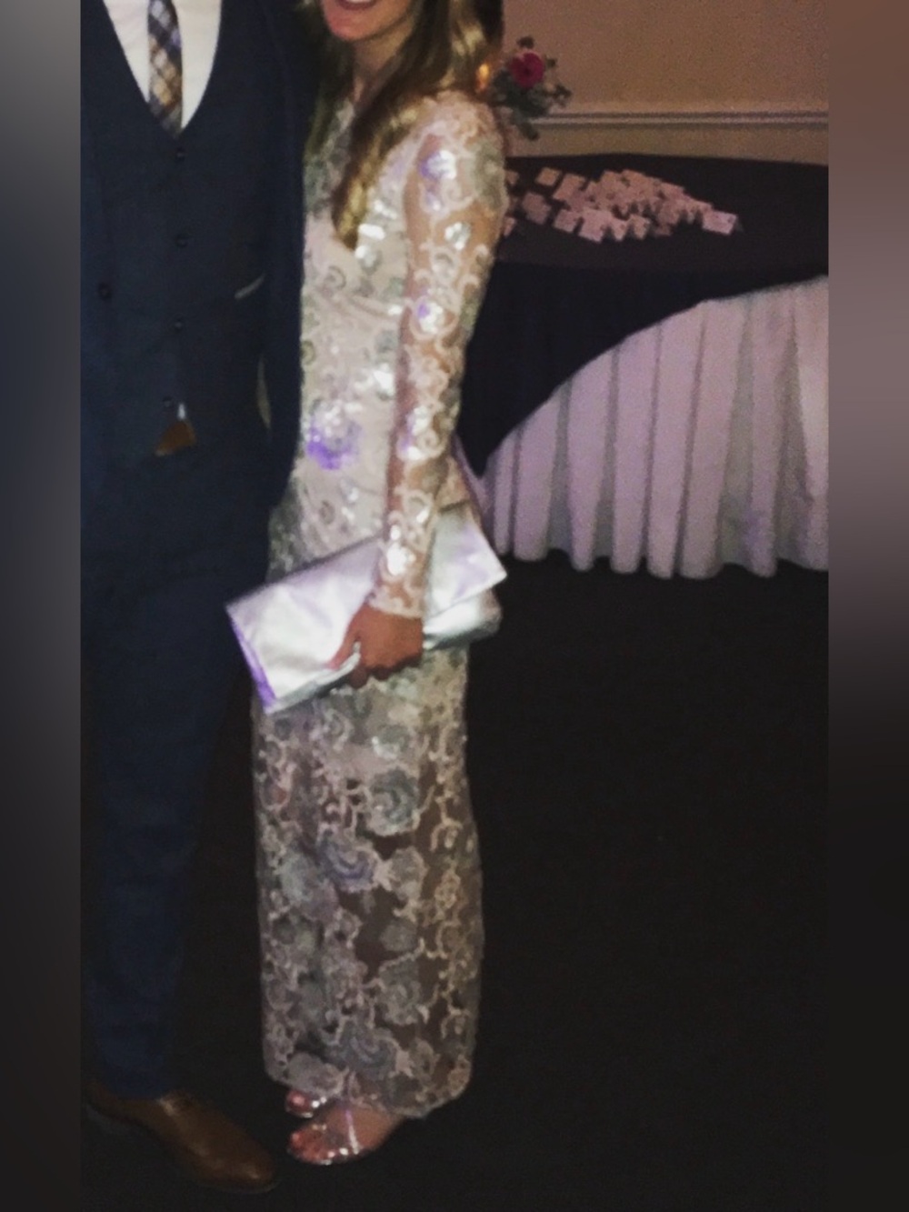 River Island Blush Pink Sequin Embellished Maxi Dress